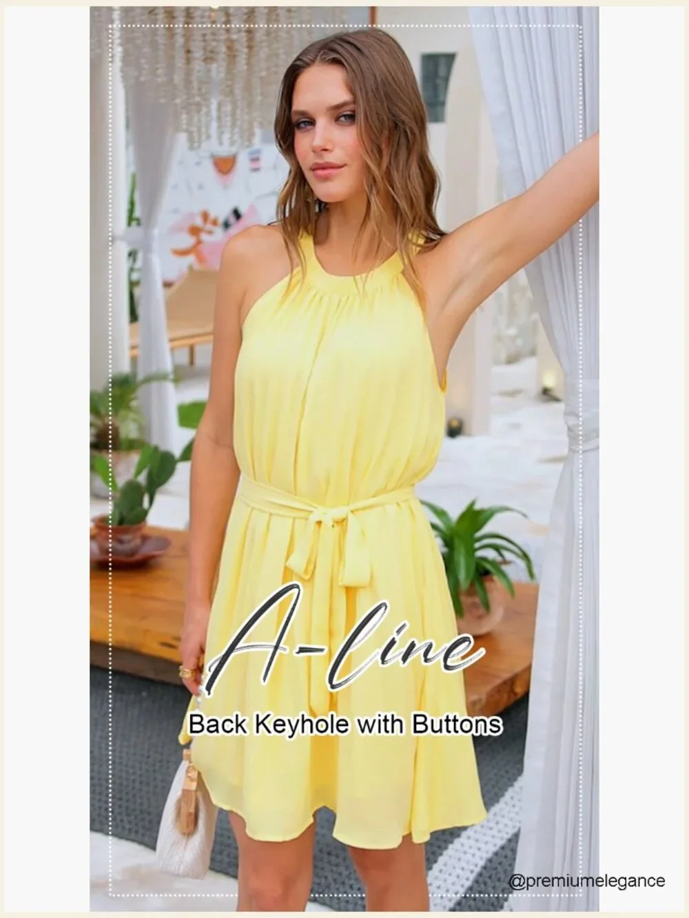 Halter Neck Mini Dress Flowy Pleated Sundress Casual Beach Wedding Guest - Picture 7 of 7